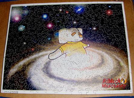 Petey's Galactic Bath one-of-a-kind jigsaw puzzle by Mark Smiley, authorized by Howard Tayler